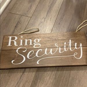 Ring security sign (for events especially weddings